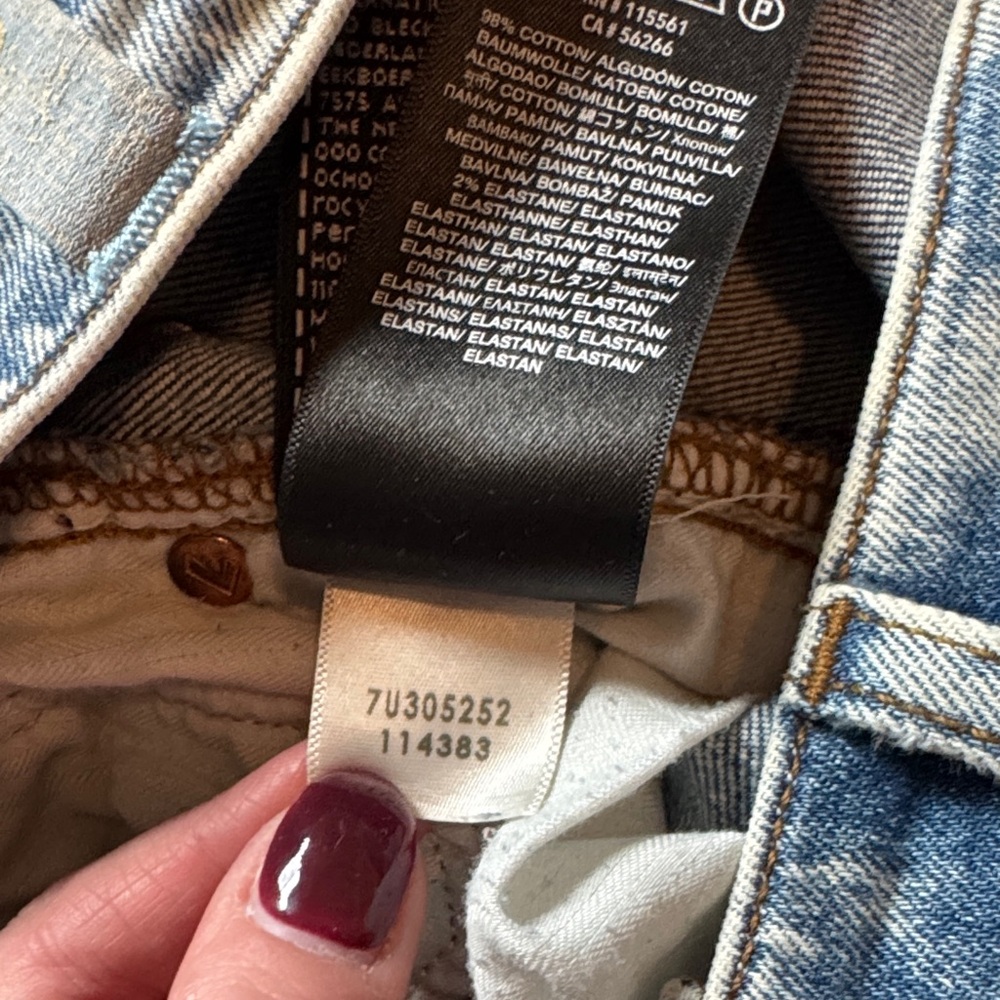 7 for all mankind Distressed Blue Jeans - Picture 4 of 7